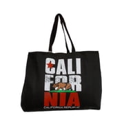 California Republic Flag Black Tote Bag