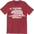 thumbnail image 1 of California Republic Flag Cali CA Grizzly Distressed Bear Men's Shirt, 1 of 4