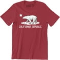 thumbnail image 1 of California Republic Flag Cali CA Grizzly Distressed Bear Men's T-Shirt, 1 of 4