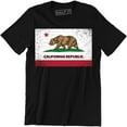 thumbnail image 1 of California Republic Flag Cali CA Grizzly Distressed Bear Mens T-Shirt, 1 of 4