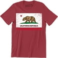 thumbnail image 1 of California Republic Flag Cali CA Grizzly Distressed Bear Mens T-Shirt, 1 of 4
