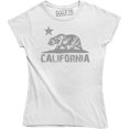 thumbnail image 1 of California Republic Flag Cali CA Grizzly Distressed Bear Womens T-Shirt, 1 of 4
