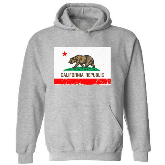 California Republic Flag Unisex Hooded Sweatshirt - USA State California Republic - Funny Cali Hoodie for Women for Men
