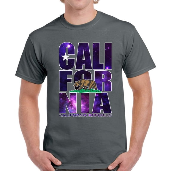 California Republic Galaxy T-Shirt for Men - S M L XL 2XL 3XL 4XL 5XL USA State Graphic Tee - California Clothes Collection Funny Cali Gift for Men
