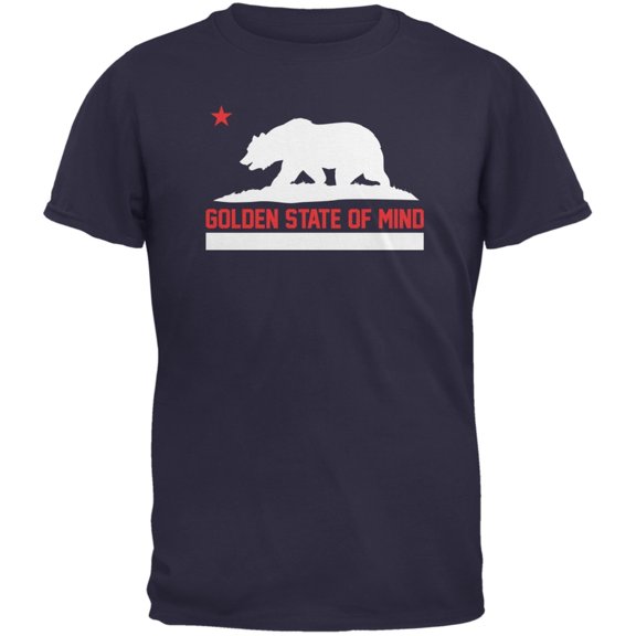 California Republic Golden State Of Mind Navy Adult T-Shirt - Small