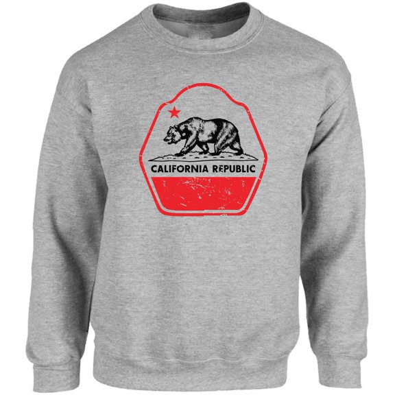 California Republic Graphic Sweatshirt - S M L XL 2XL 3XL 4XL 5XL Cali Unisex Crewneck - American State Graphic Tee Long Sleeve