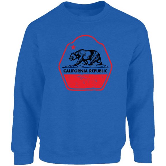 California Republic Graphic Sweatshirt - S M L XL 2XL 3XL 4XL 5XL Cali Unisex Crewneck - American State Graphic Tee Long Sleeve