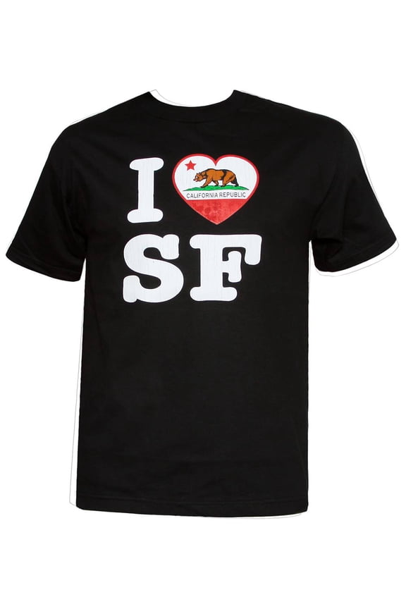 California Republic I Heart SF Black T-Shirt - X-Large