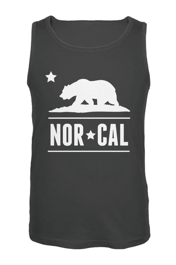 California Republic NorCal Charcoal Grey Adult Tank Top - X-Large