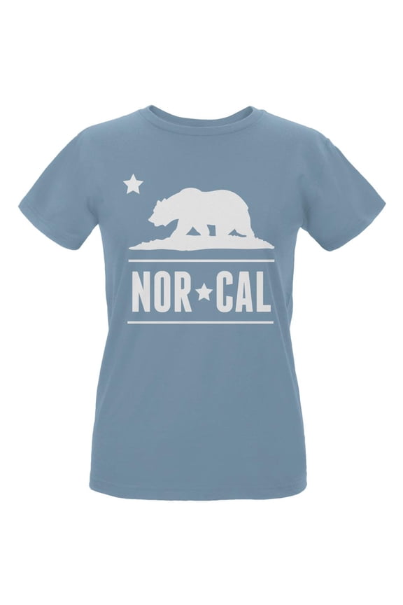California Republic NorCal Womens Organic T Shirt Blue SM