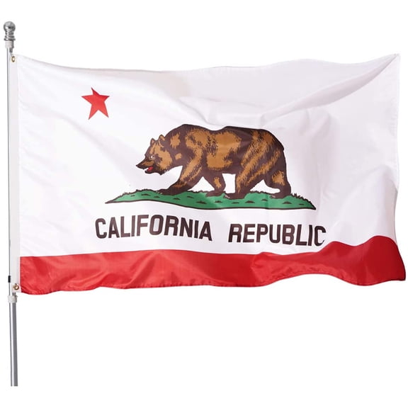 California Republic State Bear Flag 3x5 CA State Flag 100% Durable Polyester Banner