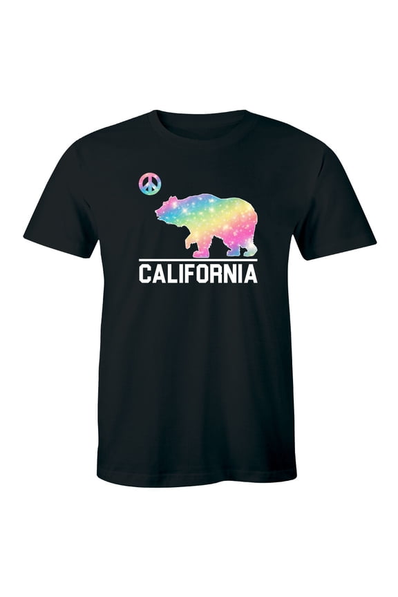 California Republic State - Beautiful Rainbow Bear Men'S T-Shirt Tee All Size S-5Xl