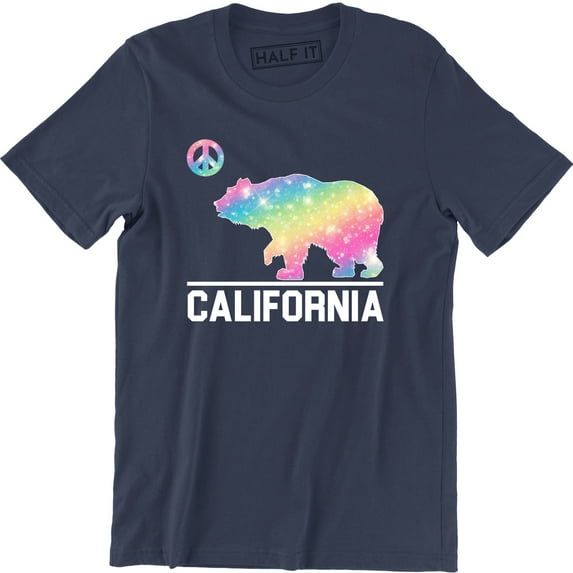 California Republic State - Beautiful Rainbow Bear Men's Gift T-Shirt