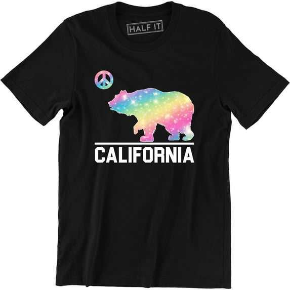 California Republic State - Beautiful Rainbow Bear Men's Gift T-Shirt