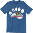 thumbnail image 1 of California Republic State Flag Cali Bear Footstep Men's CA Souvenir T-Shirt, 1 of 4