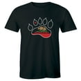 thumbnail image 1 of California Republic State Flag Cali Bear Paw Footstep Men's CA Souvenir T-Shirt, 1 of 4