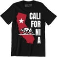 thumbnail image 1 of California Republic State Flag - Grizzly Distressed Bear Men's Gift Tee Shirt, 1 of 4