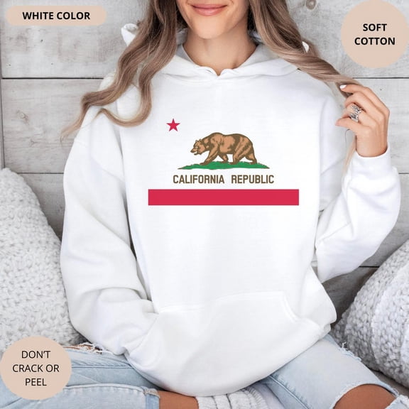 California Republic State Flag Hoodie, California Bear, California Tee, California Retro Style Tshirt, California, Cali Lover Tshirt, F222