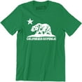 thumbnail image 1 of California Republic State - Grizzly Distressed Bear Men's Gift Tee Shirt, 1 of 4