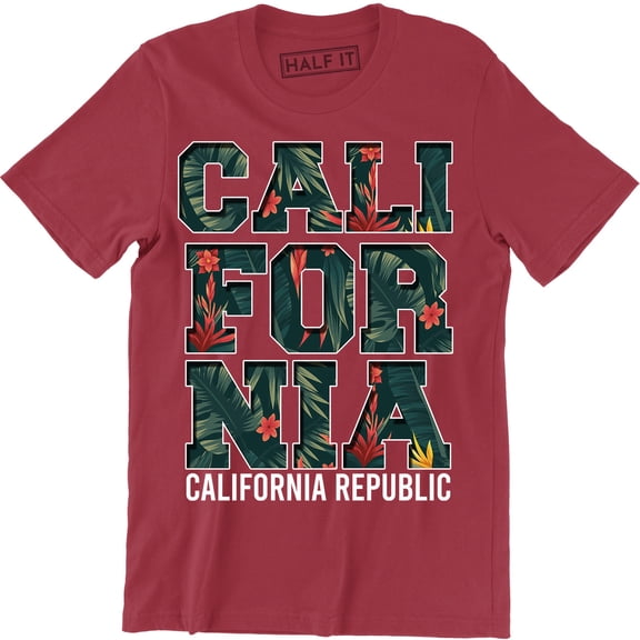 California Republic State Summer West Side Cali Men's Black T-Shirt