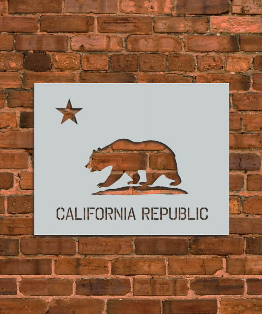 California Republic Stencil - Walmart.com