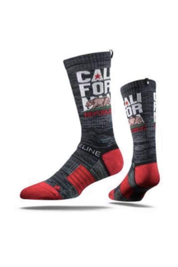 California Republic Strideline Strapped Fit 2.0 Socks - Charcoal Bear