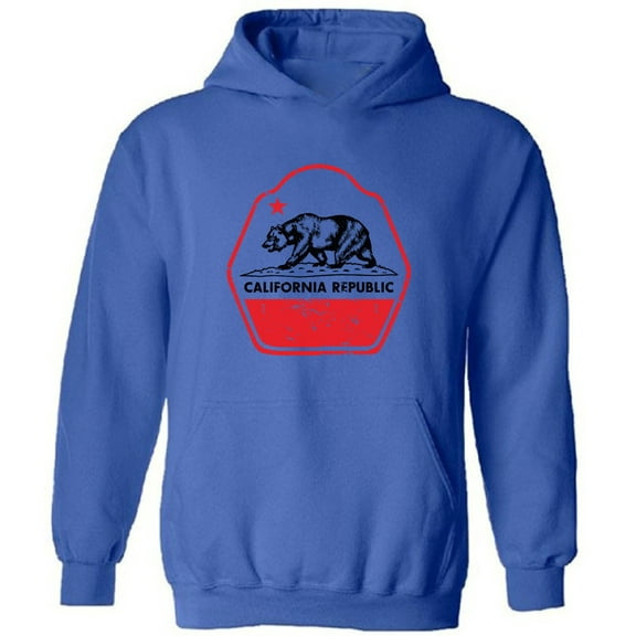 California Republic Unisex Hooded Sweatshirt - USA State California Republic - Funny Cali Hoodie for Women for Men