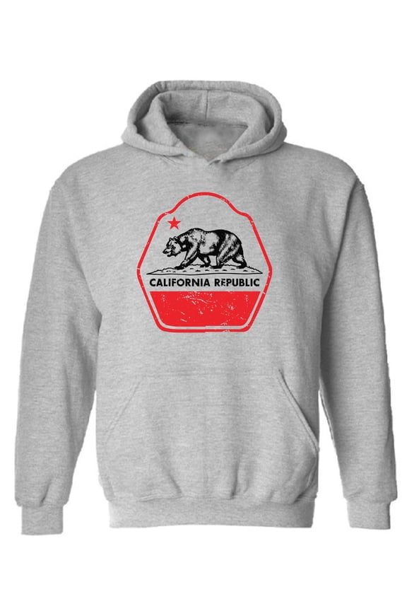 California Republic Unisex Hooded Sweatshirt - USA State California Republic - Funny Cali Hoodie for Women for Men