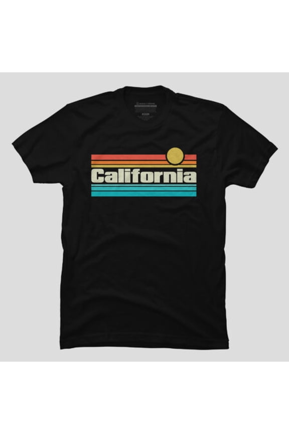 California Retro Vintage 70s Sunset Surf Graphic T-shirt M2981786, Up to Size 5XL