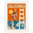 thumbnail image 1 of California - San Francisco Cable Car - Vintage Airline Travel Poster by Dong Kingman c.1950s - Japanese Unryu Rice Paper Art Print (Unframed) 12 x 16 in, 1 of 4