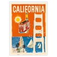 thumbnail image 1 of California - San Francisco Cable Car - Vintage Airline Travel Poster by Dong Kingman c.1950s - Master Art Print 10in x 14in, 1 of 4