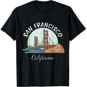 California - San Francisco Gift| Golden Gate Bridge Souvenir T-Shirt Black X-Large