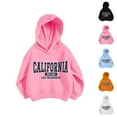 thumbnail image 1 of California San Francisco Hoodies for Girl Casual Long Sleeve Loose Graphic Hooded Sweatshirt Kids Pullover Tops, 1 of 1