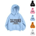 thumbnail image 1 of California San Francisco Hoodies for Girl Casual Long Sleeve Loose Graphic Hooded Sweatshirt Kids Pullover Tops, 1 of 1