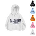 thumbnail image 1 of California San Francisco Hoodies for Girl Long Sleeve Casual Loose Graphic Hooded Sweatshirt Kids Pullover Tops, 1 of 1