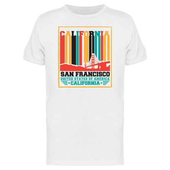 California San Francisco Skyline T-Shirt Men -Image by Shutterstock, Male 3X-Large