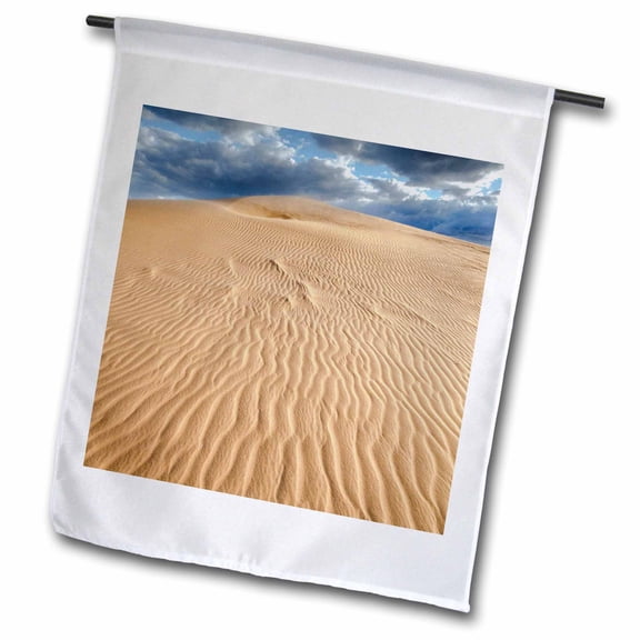 3dRose, California. Sand dune, Cadiz Wilderness Area, Mojave Trails N.M., 18 x 27 inch Garden Flag