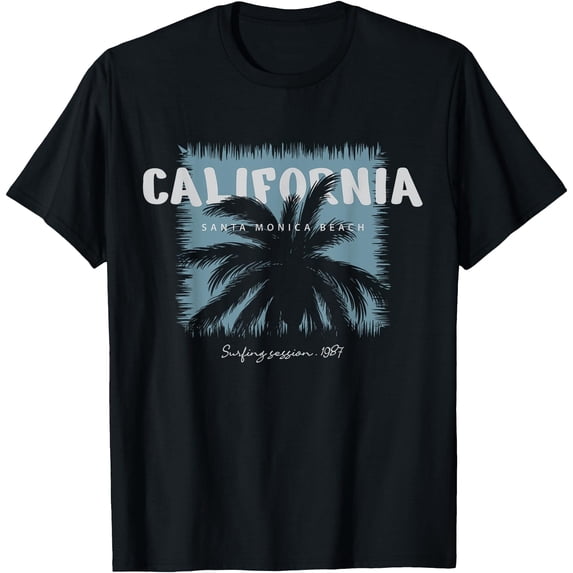 California Santa Monica Beach Surfing Session 1987 T-Shirt - Walmart.com