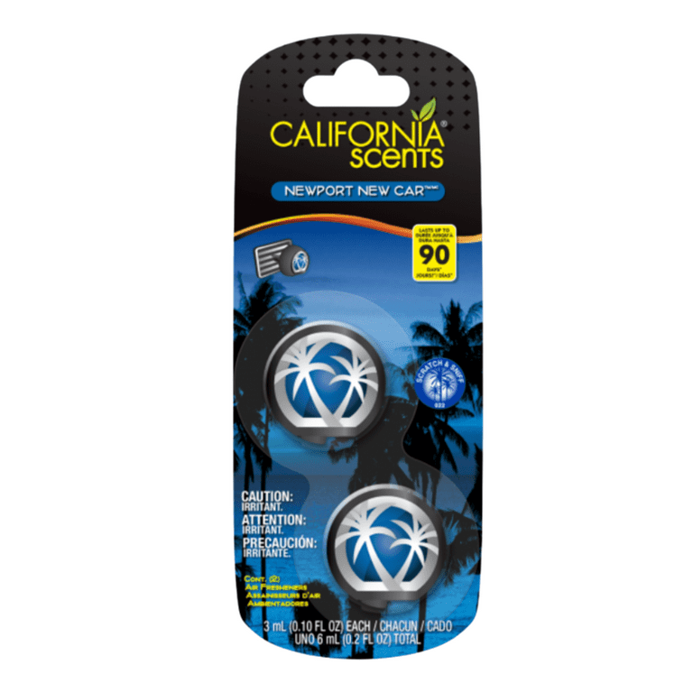 California Scent Vent Clip Car Air Freshener For Long-Lasting Scents and  Odor Neutralizer For Your Car, Newport New Car 