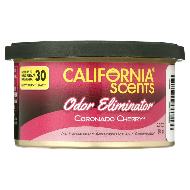  California Scents Spillproof Organic Air Freshener, Coronado  Cherry, 1.5 Ounce Canister (Pack of 4) : Automotive