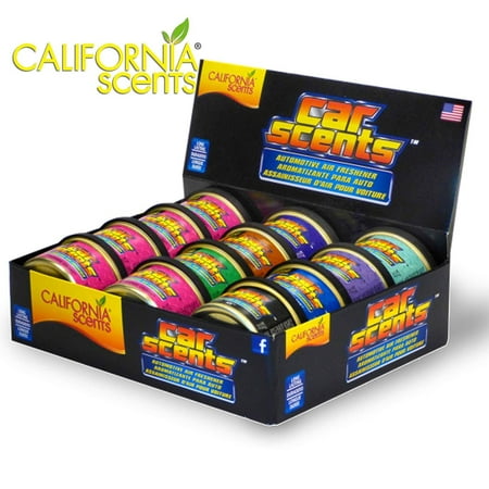 California Scents California Car Scents, Car Air Freshener & Fragrance, Long-Lasting Fresh Scents, 1.5 oz. Cans 12 Count