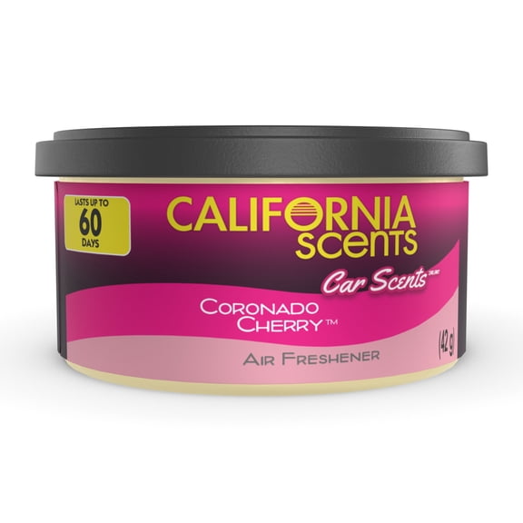 California Scents Car Air Freshener Can, Hidden Car Scents with Fragrance Control Lid (Coronado Cherry Scent, 1 pack)