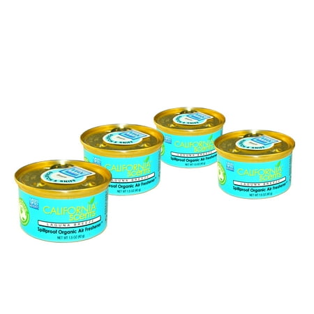 California Scents Fresh Fragrance Automotive Air Fresheners Multicolor, 4 Cpunt
