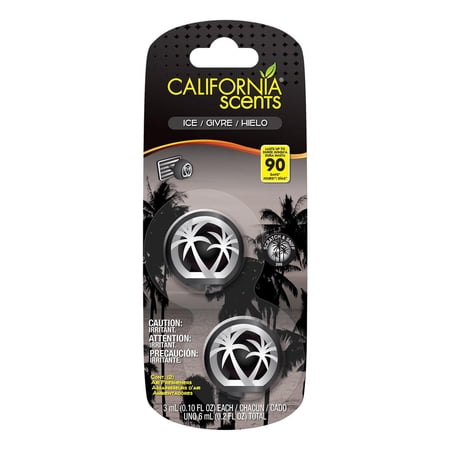 California Scents Mini Diffuser Air Freshener: Ice Scent, 2 Pack