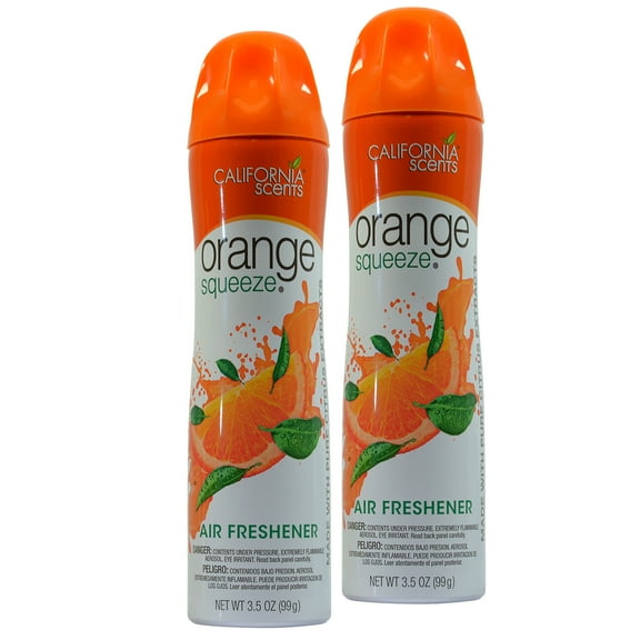 California Scents Orange Squeeze 3.5 Oz Air Freshener Spray (2)