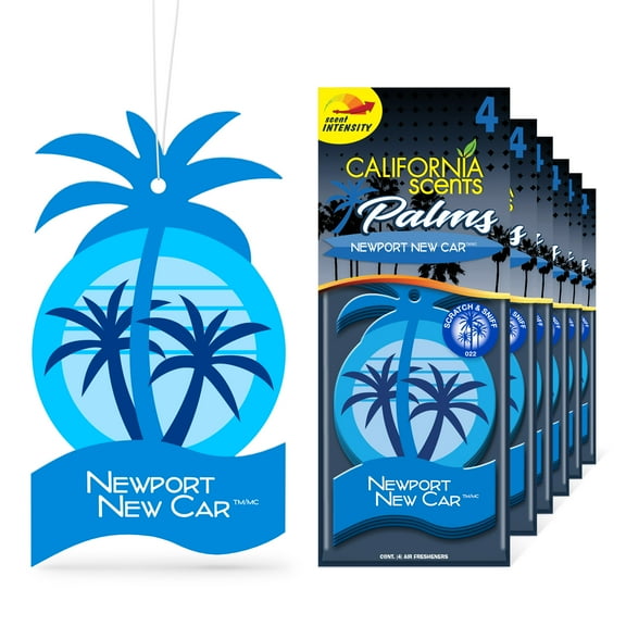 California Scents Palms Paper Newport New Car Air Freshener