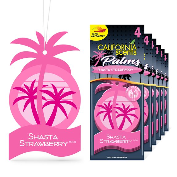 California Scents Palms Paper Shasta Strawberry Air Freshener