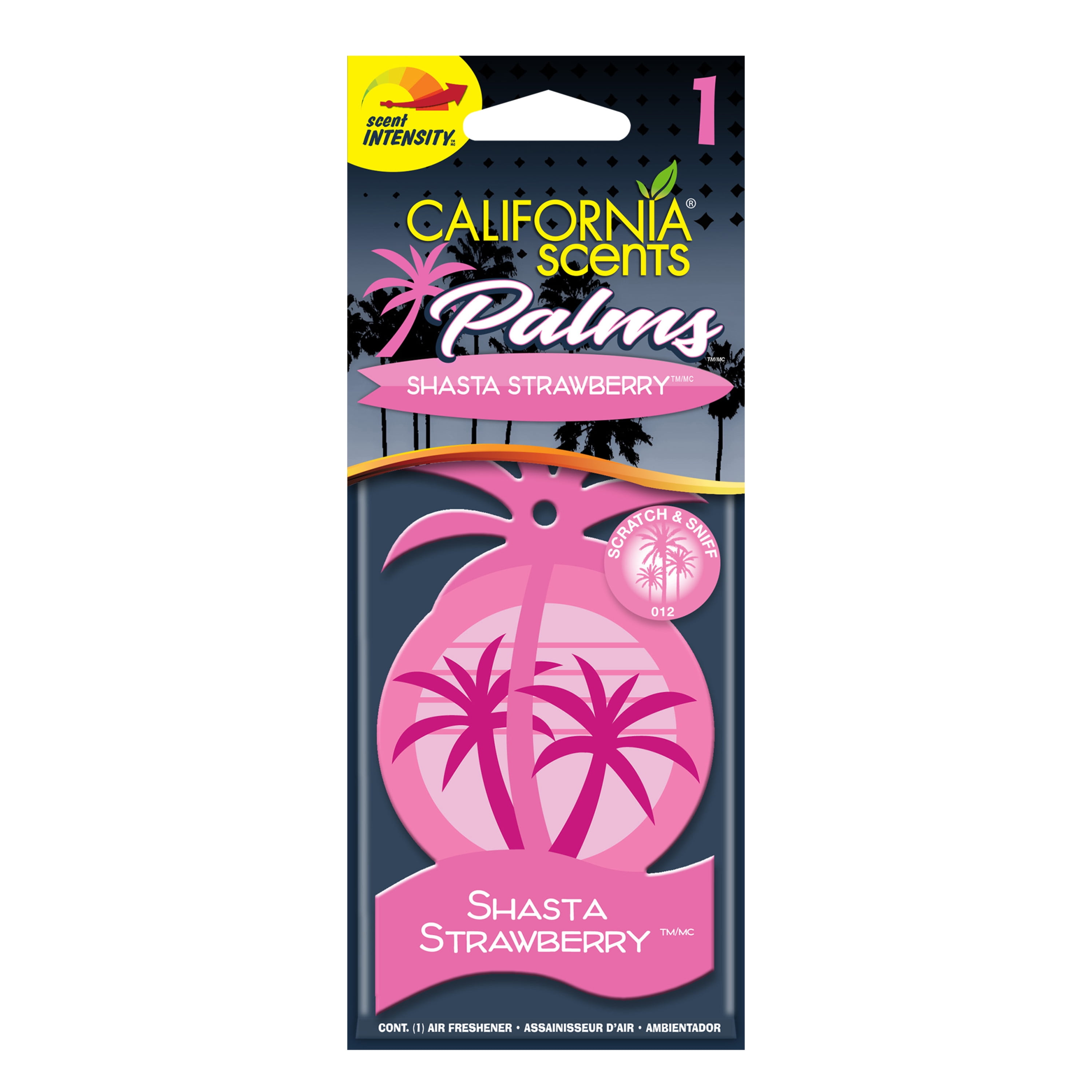 California Scents Palms Paper Shasta Strawberry Air Freshener