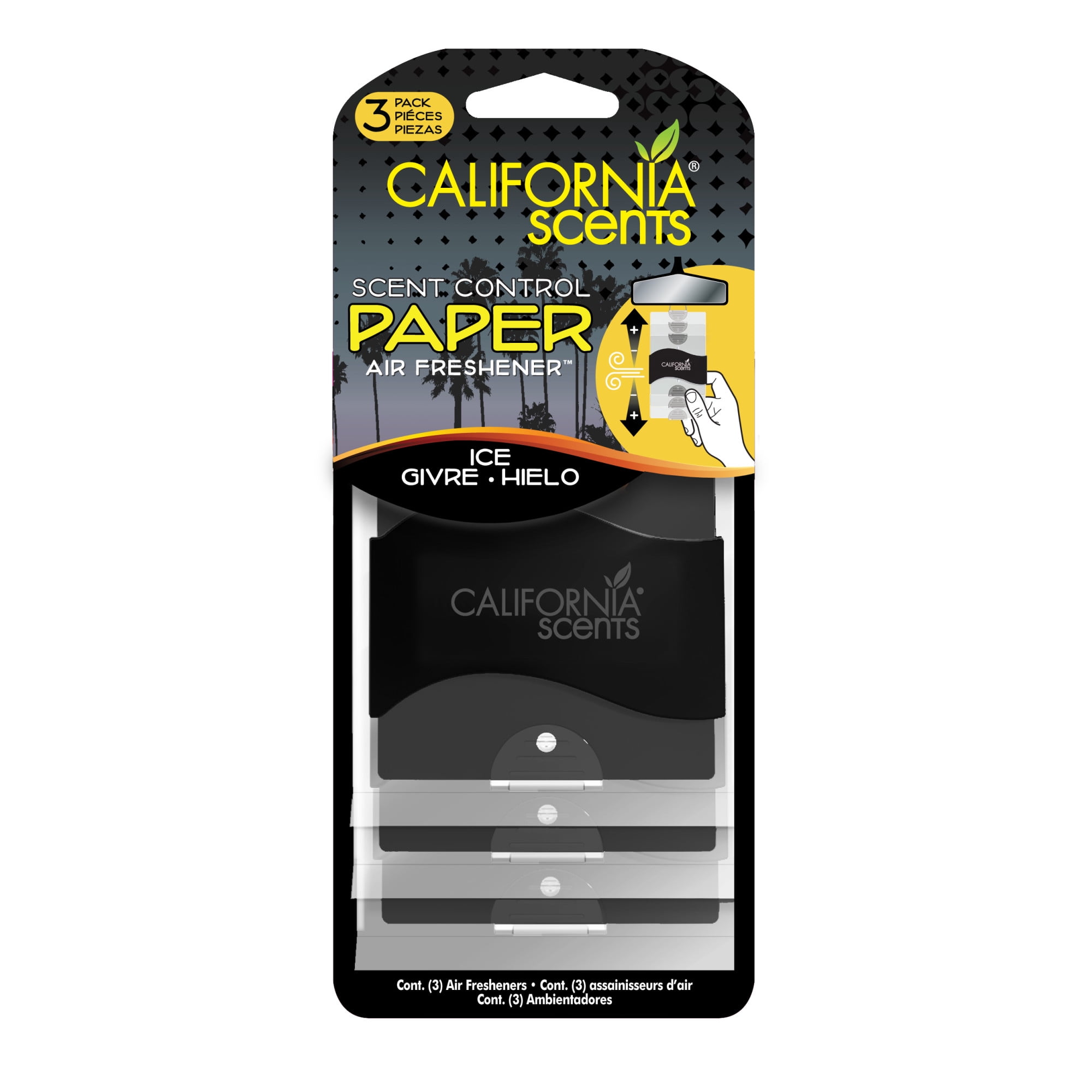 California Scents Paper Air Freshener (Ice Scent, 3 Pack)