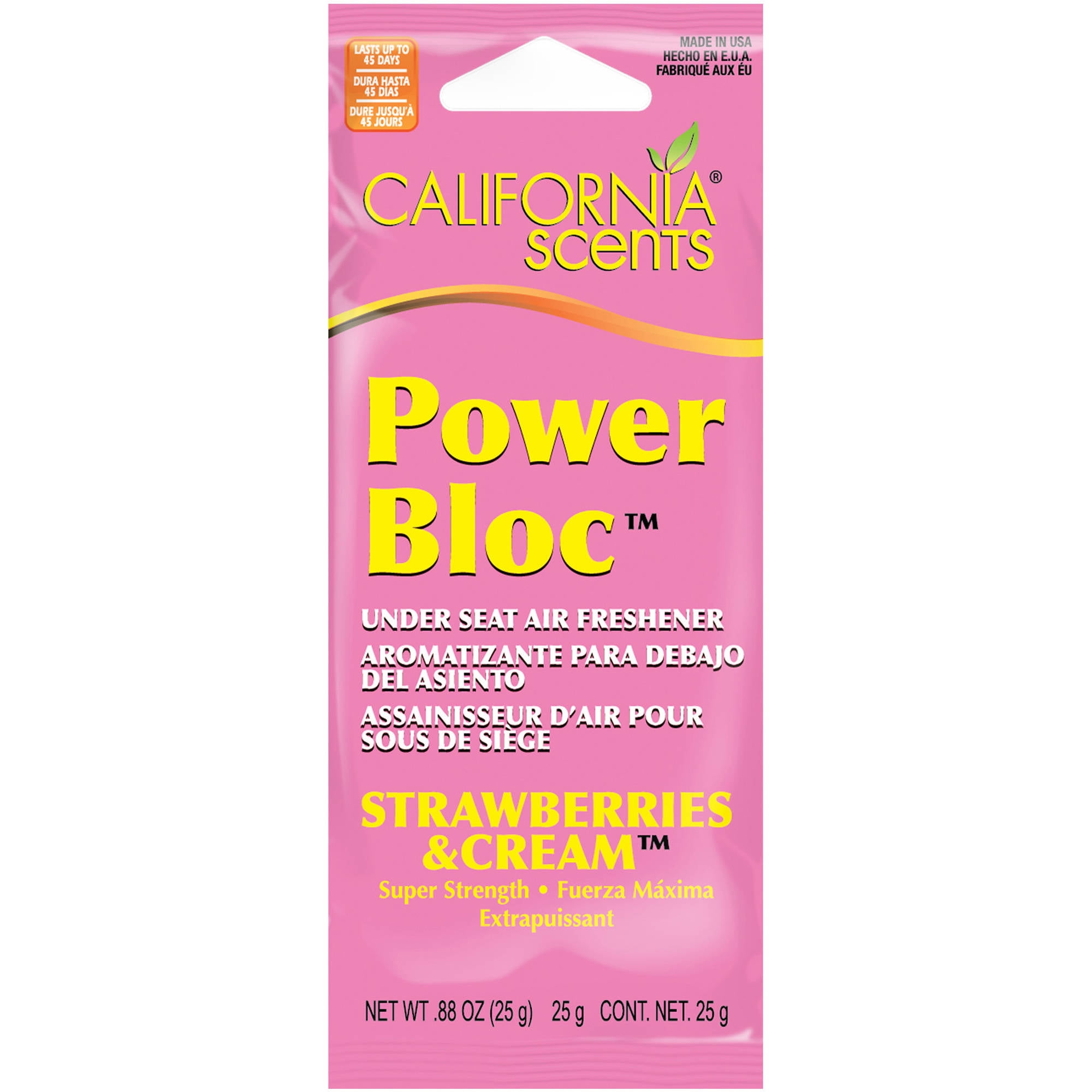 California Scents Power Bloc Strawberries & Cream Scent Air Freshener